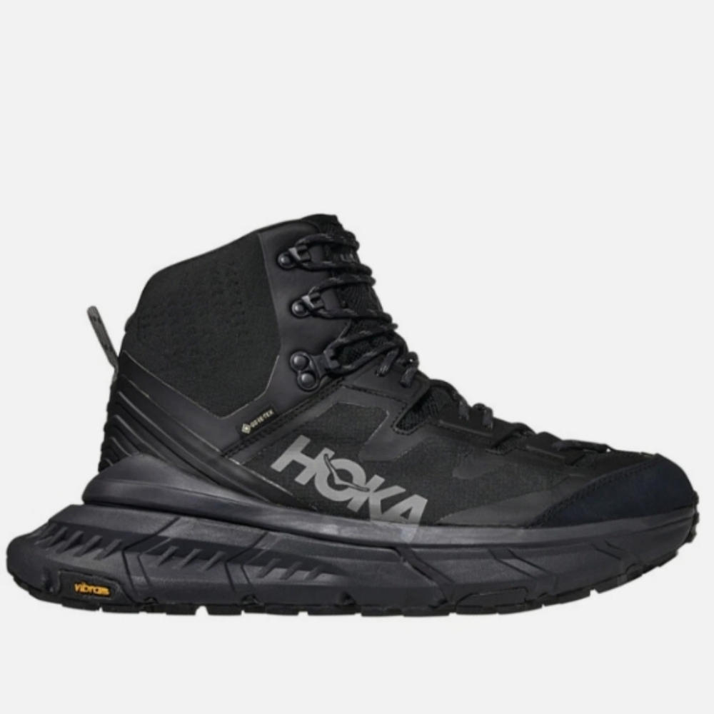 New Hoka One One Tennine GTX Waterproof Hiking Boots Black Sz 11 1113510-BDGGR